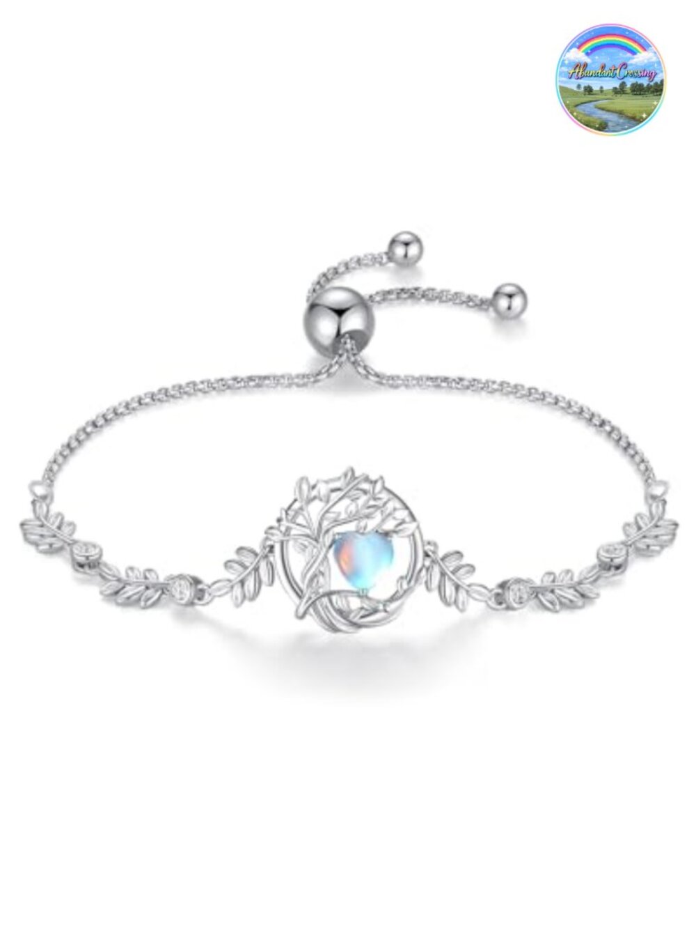 Sterling Silver Tree of Life Birthstone Charm Bracelet